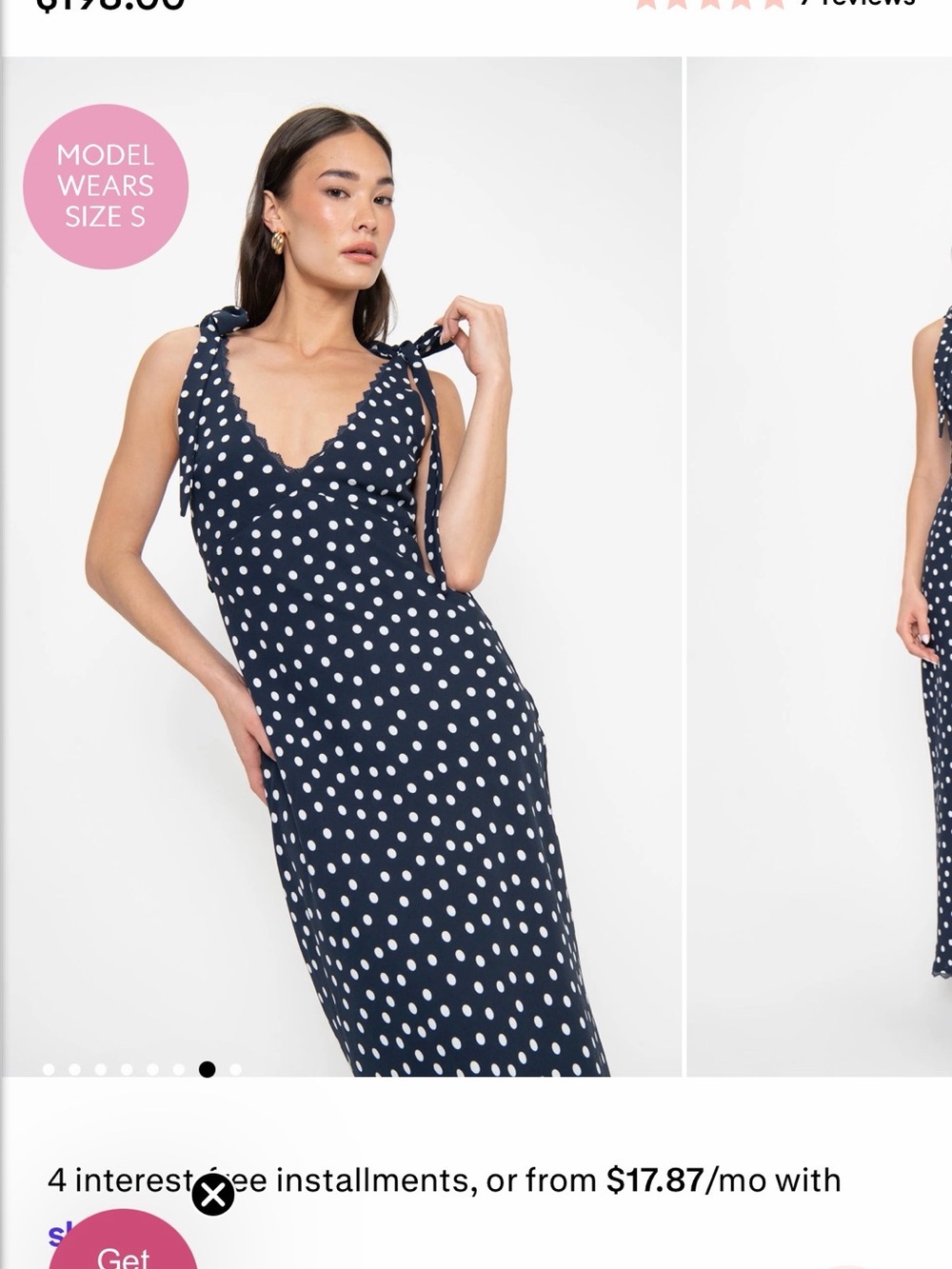 Show Me Your Mumu Emma Midi Dress – Navy Polka Dot | Size Medium